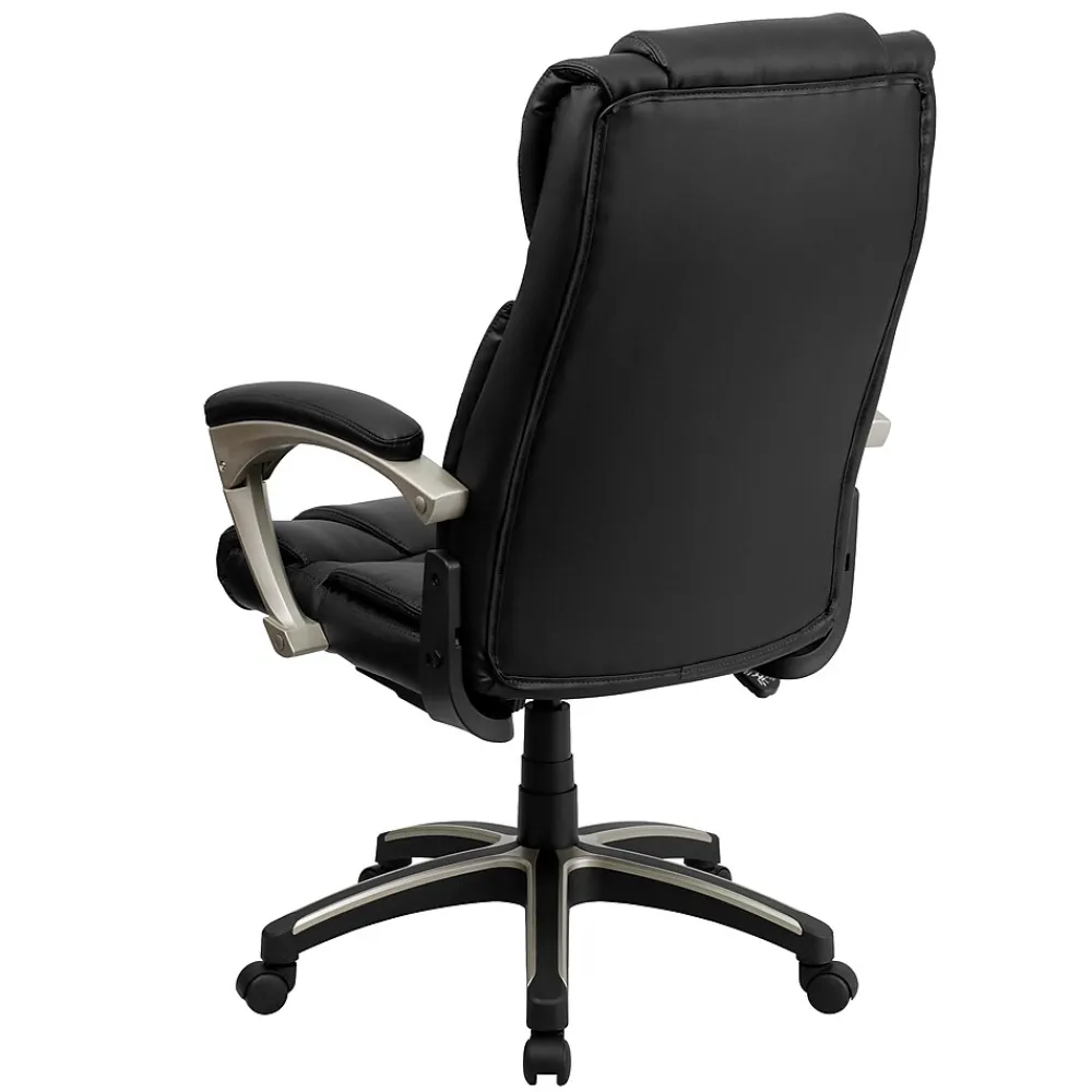 Office Chairs*Flash Furniture Hansel Ergonomic LeatherSoft Swivel High Back Folding Executive Office Chair, Black (BT9875H)
