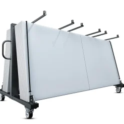 Flash Furniture Hawkins Folding Table and Chairs Mobile Cart, 330 lb. Capacity, Black (QINFRCW45425)