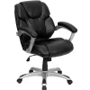 Office Chairs*Flash Furniture Heather Ergonomic LeatherSoft Swivel Mid-Back Executive Office Chair, Black (GO931HMIDBK)