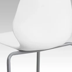 Folding & Stacking*Flash Furniture HERCULES Series Plastic Stack Chair with Lumbar Support, White (RUT288WH)