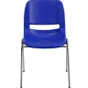 Folding & Stacking*Flash Furniture Hercules Molded Plastic Shell Stackable Chair With Chrome Frame, Navy, 16/Pack