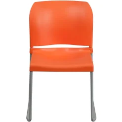Folding & Stacking*Flash Furniture HERCULES Series Plastic Contoured Stack Chair with Sled Base, Orange/Gray (RUT238AOR)