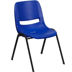 Folding & Stacking*Flash Furniture HERCULES Series Plastic Kid's Shell Stack Chair, Navy/Black (RUT14NVYBK)