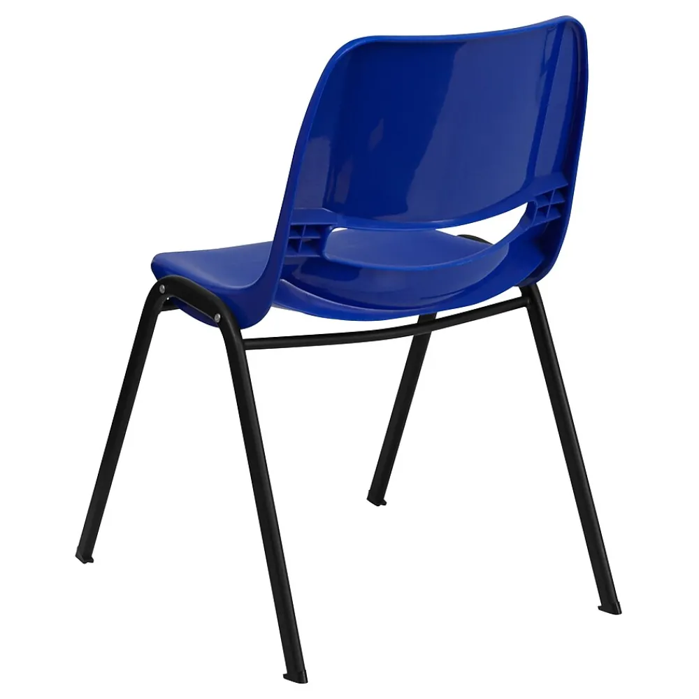 Folding & Stacking*Flash Furniture HERCULES Series Plastic Kid's Shell Stack Chair, Navy/Black (RUT14NVYBK)