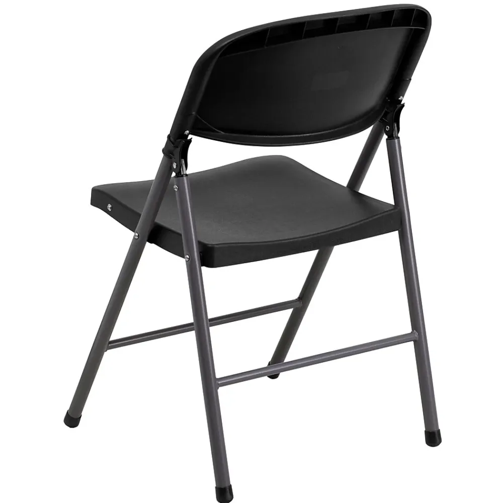Folding & Stacking*Flash Furniture HERCULES™ Plastic Armless Folding Chair, Black, 6/Pack