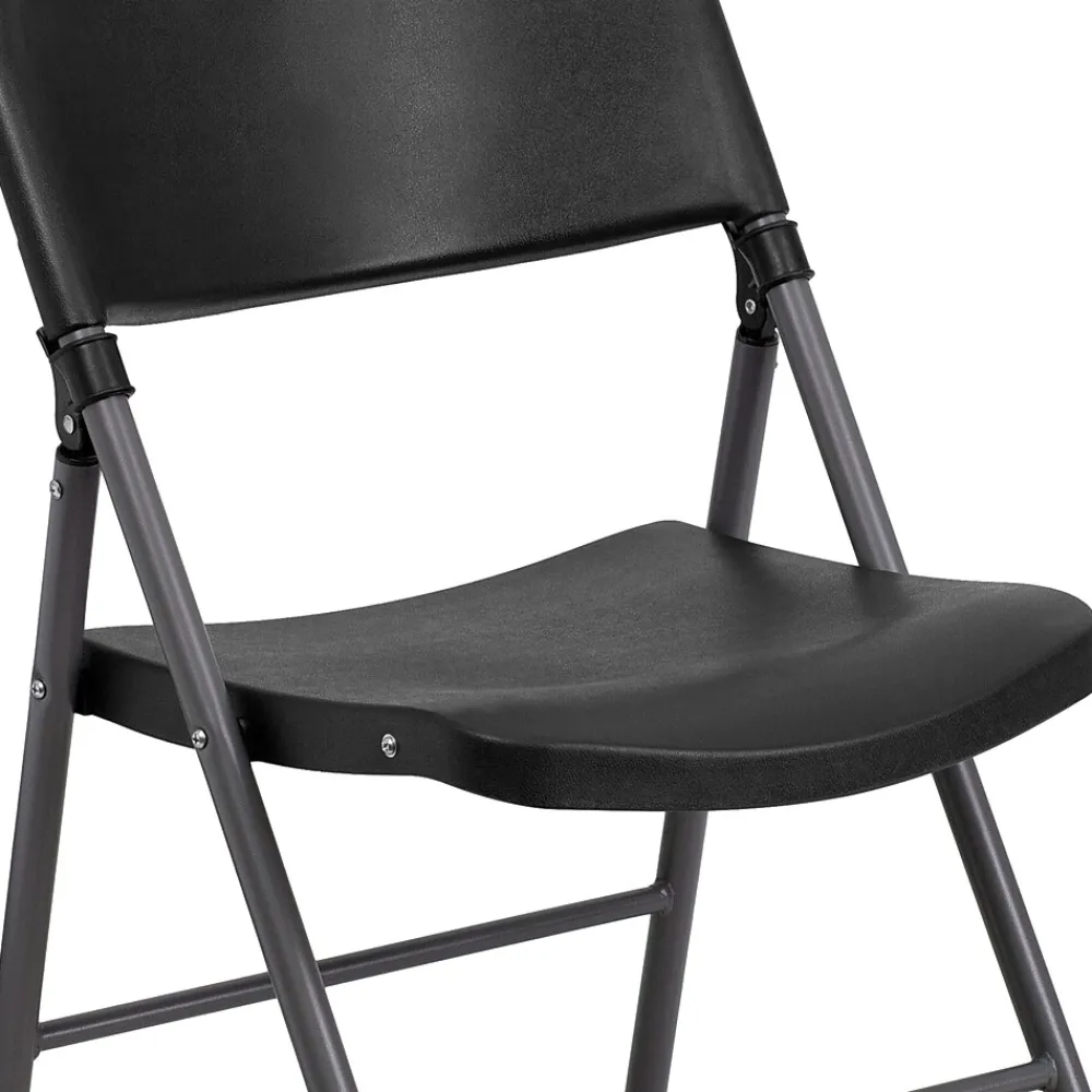 Folding & Stacking*Flash Furniture HERCULES™ Plastic Armless Folding Chair, Black, 6/Pack