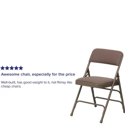 Folding & Stacking*Flash Furniture Hercules Banquet/Reception Folding Fabric Chairs, Beige, 4/Pack (BELNICK INC (NSP))