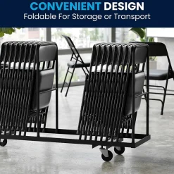 Folding & Stacking*Flash Furniture HERCULES Vinyl Upholstered Reception Chair, Black, 4/Pack (HA-MC309AV-BK-GG)