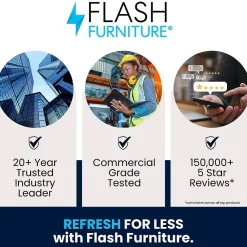 Folding & Stacking*Flash Furniture HERCULES Vinyl Upholstered Reception Chair, Black, 4/Pack (HA-MC309AV-BK-GG)