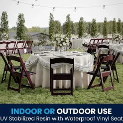 Folding & Stacking*Flash Furniture HERCULES™ Vinyl Armless Folding Chair, Red Mahogany, 4/Pack