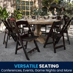 Folding & Stacking*Flash Furniture HERCULES™ Vinyl Armless Folding Chair, Red Mahogany, 4/Pack