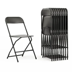 Folding & Stacking*Flash Furniture HERCULES Plastic Student/School Chairs, Black, 10/Pack (LE-L-3-BK-GG)