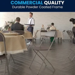 Folding & Stacking*Flash Furniture HERCULES™ Plastic Armless Folding Chair, Premium Brown, 10/Pack