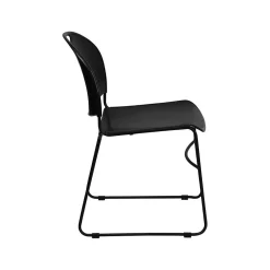 Folding & Stacking*Flash Furniture HERCULES™ Polypropylene Black Frame Ultra Compact Stack Chair, Black, 15/Pack