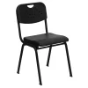 Folding & Stacking*Flash Furniture HERCULES Series Plastic Stack Chair with Open Back, Black (RUTGK01BK)