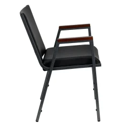 Folding & Stacking*Flash Furniture HERCULES Series Vinyl Stack Chair with Arms, Black (XU60154BKVYL)