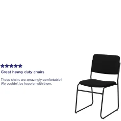 Folding & Stacking*Flash Furniture HERCULES Series Fabric Stacking Chair with Sled Base, Black (XU8700BLKB30)