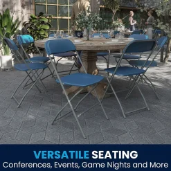 Folding & Stacking*Flash Furniture HERCULES Series Plastic Banquet/Reception Chair, Blue, 2/Pack (2LEL3BLUE)