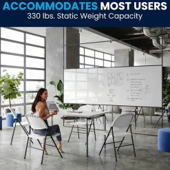 Folding & Stacking*Flash Furniture HERCULES Series Plastic Folding Chair, White, 2/Pack (2DADYCD50WH)