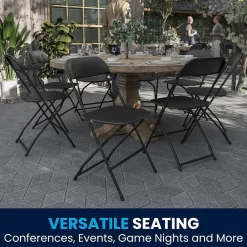 Folding & Stacking*Flash Furniture HERCULES Series Plastic Banquet/Reception Chair, Black, 2/Pack (2LEL3BLACK)