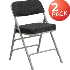 Folding & Stacking*Flash Furniture HERCULES Series Fabric Folding Chair, Black, 2/Pack (2AWMC320AFBK)