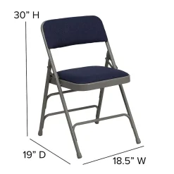 Folding & Stacking*Flash Furniture HERCULES Series Fabric Folding Chair, Navy Blue, 2/Pack (2HAMC309AFNVY)