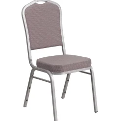 Folding & Stacking*Flash Furniture HERCULES Series Fabric Stacking Banquet Chair, Gray Dot/Silver Frame (FDC01S6)