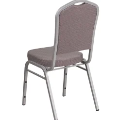 Folding & Stacking*Flash Furniture HERCULES Series Fabric Stacking Banquet Chair, Gray Dot/Silver Frame (FDC01S6)