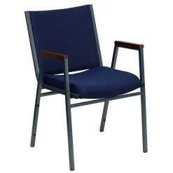 Folding & Stacking*Flash Furniture HERCULES Series Fabric Stack Chair with Arms, Navy Blue Dot (XU60154NVY)