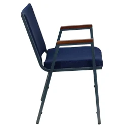 Folding & Stacking*Flash Furniture HERCULES Series Fabric Stack Chair with Arms, Navy Blue Dot (XU60154NVY)