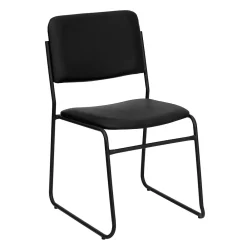 Folding & Stacking*Flash Furniture HERCULES Vinyl Stacking Chairs W/Sled Base, Black, 30/Pack