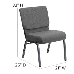 Folding & Stacking*Flash Furniture HERCULES Series Fabric Stacking Church Chair, Gray/Silver Vein Frame (XUCH0221GYSV)