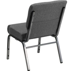 Folding & Stacking*Flash Furniture HERCULES Series Fabric Stacking Church Chair, Gray/Silver Vein Frame (XUCH0221GYSV)