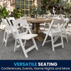 Folding & Stacking*Flash Furniture HERCULES™ Vinyl Armless Folding Chair, White, 20/Pack (20L3L1WHITE)