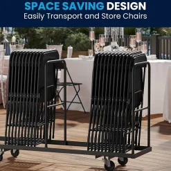 Folding & Stacking*Flash Furniture HERCULES™ Plastic Armless Folding Chair, Black, 4/Pack (4LEL3BLACK)