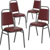 Folding & Stacking*Flash Furniture HERCULES™ 18"H Vinyl Trapezoidal Back Banquet Chair, Burgundy, 4/Pack (4FDBHF2VYVYL)