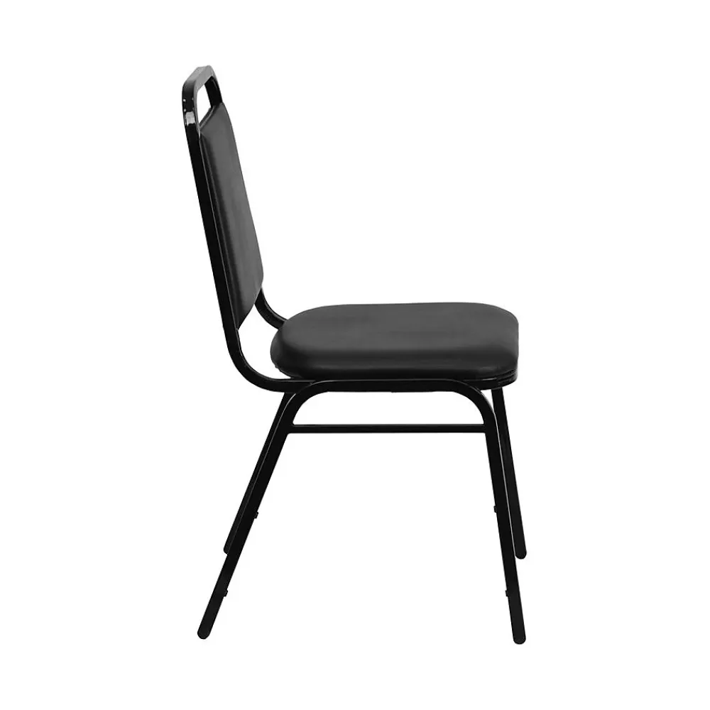 Folding & Stacking*Flash Furniture HERCULES™ 18"H Vinyl Black Frame Trapezoidal Back Banquet Chair, Black, 20/Pack (20FDBHF2BKVYL)