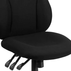Office Chairs*Flash Furniture Hughes Armless Ergonomic Fabric Swivel High Back Task Office Chair, Black (BT90297H)