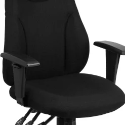 Office Chairs*Flash Furniture Hughes Ergonomic Fabric Swivel High Back Task Office Chair, Black (BT90297HA)
