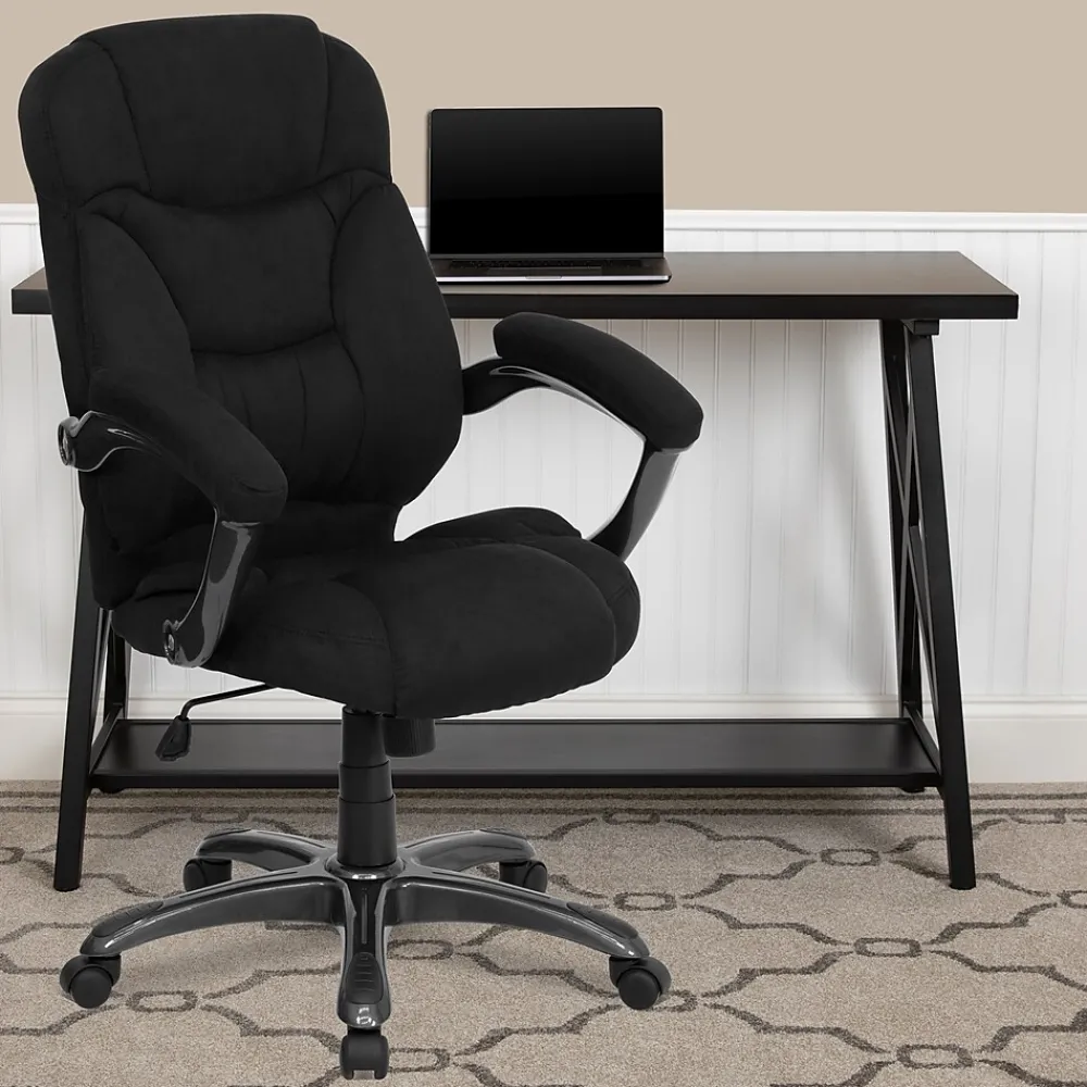 Office Chairs*Flash Furniture Jessie Ergonomic Microfiber Swivel High Back Executive Office Chair, Black (GO725BK)
