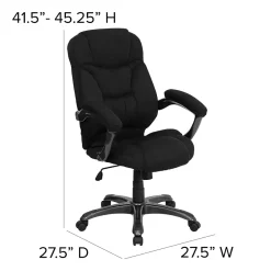 Office Chairs*Flash Furniture Jessie Ergonomic Microfiber Swivel High Back Executive Office Chair, Black (GO725BK)