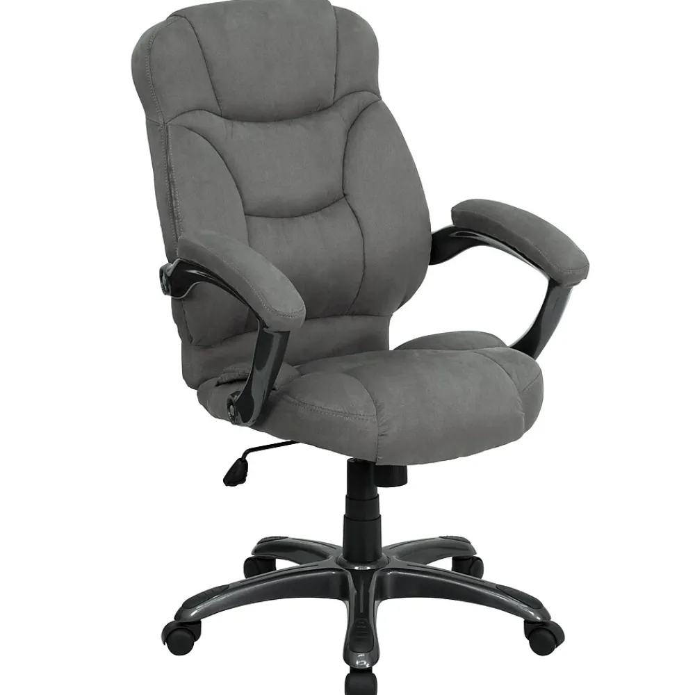 Office Chairs*Flash Furniture Jessie Ergonomic Microfiber Swivel High Back Executive Office Chair, Gray (GO725GY)