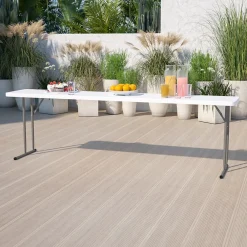 Folding Tables*Flash Furniture Kathryn Folding Table, 96" x 18", Granite White (RB1896)