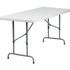 Folding Tables*Flash Furniture Kathryn Folding Table, 72" x 30", Granite White (RB3072ADJ)
