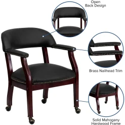 Office Chairs*Flash Furniture Leather Conference Chair, Black (BZ100LFBKLEA)