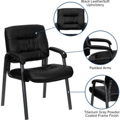 Office Chairs*Flash Furniture LeatherSoft Executive Chair, Black (BT-1404-BKGY-GG)
