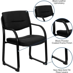 Office Chairs*Flash Furniture LeatherSoft Executive Chair, Black (BT-510-LEA-BK-GG)