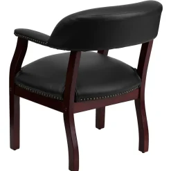 Office Chairs*Flash Furniture Luxurious Vinyl Conference Chair, Black and Mahogany (BZ105BLK)