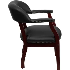 Office Chairs*Flash Furniture Luxurious Vinyl Conference Chair, Black and Mahogany (BZ105BLK)