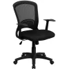 Office Chairs*Flash Furniture Manny Ergonomic Mesh Swivel Mid-Back Task Office Chair, Black (HL0007)